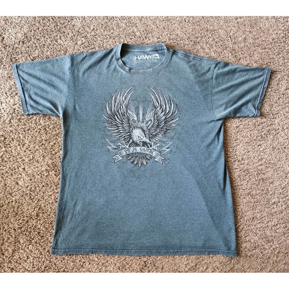 Vintage Tony Hawk T-Shirt Boy's Size 10/14 Eagle Graphic Gray Shirt